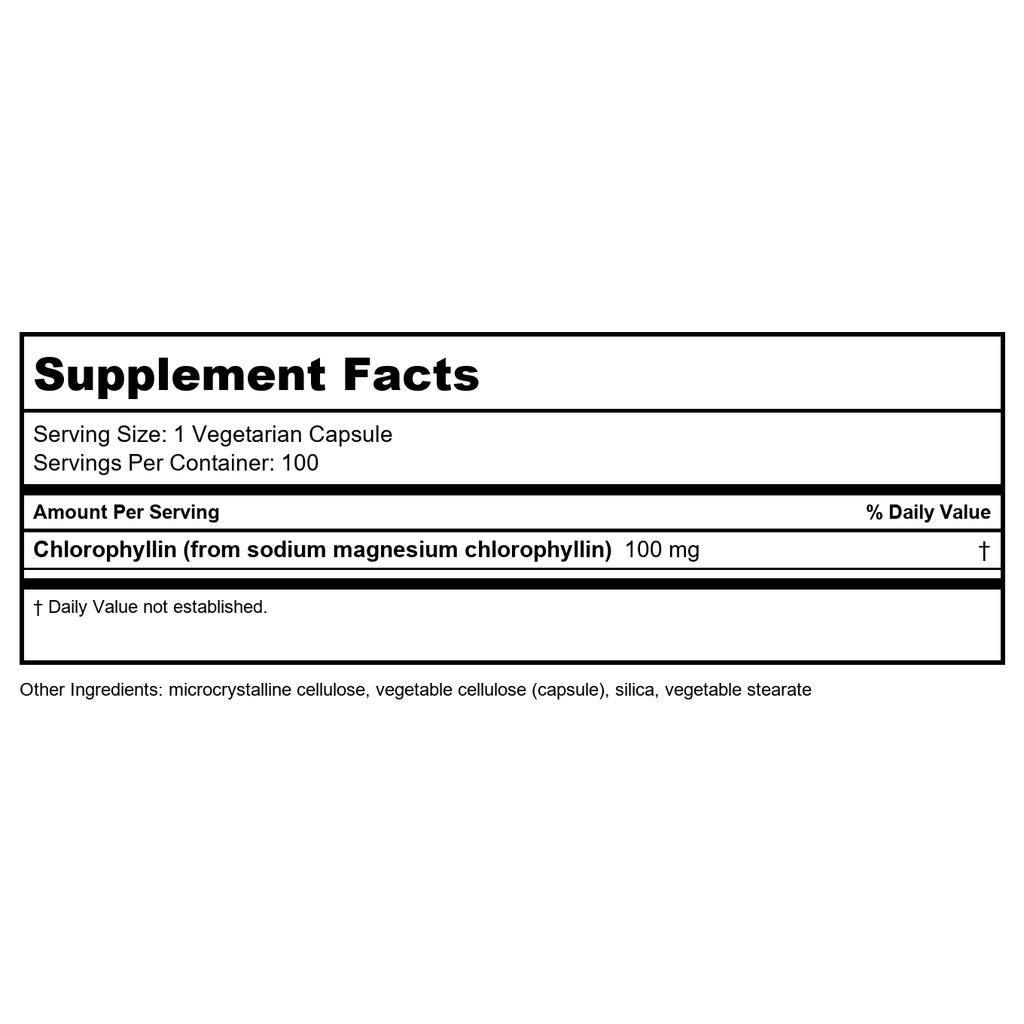 Life Extension Chlorophyllin 100mg 100 Vcaps