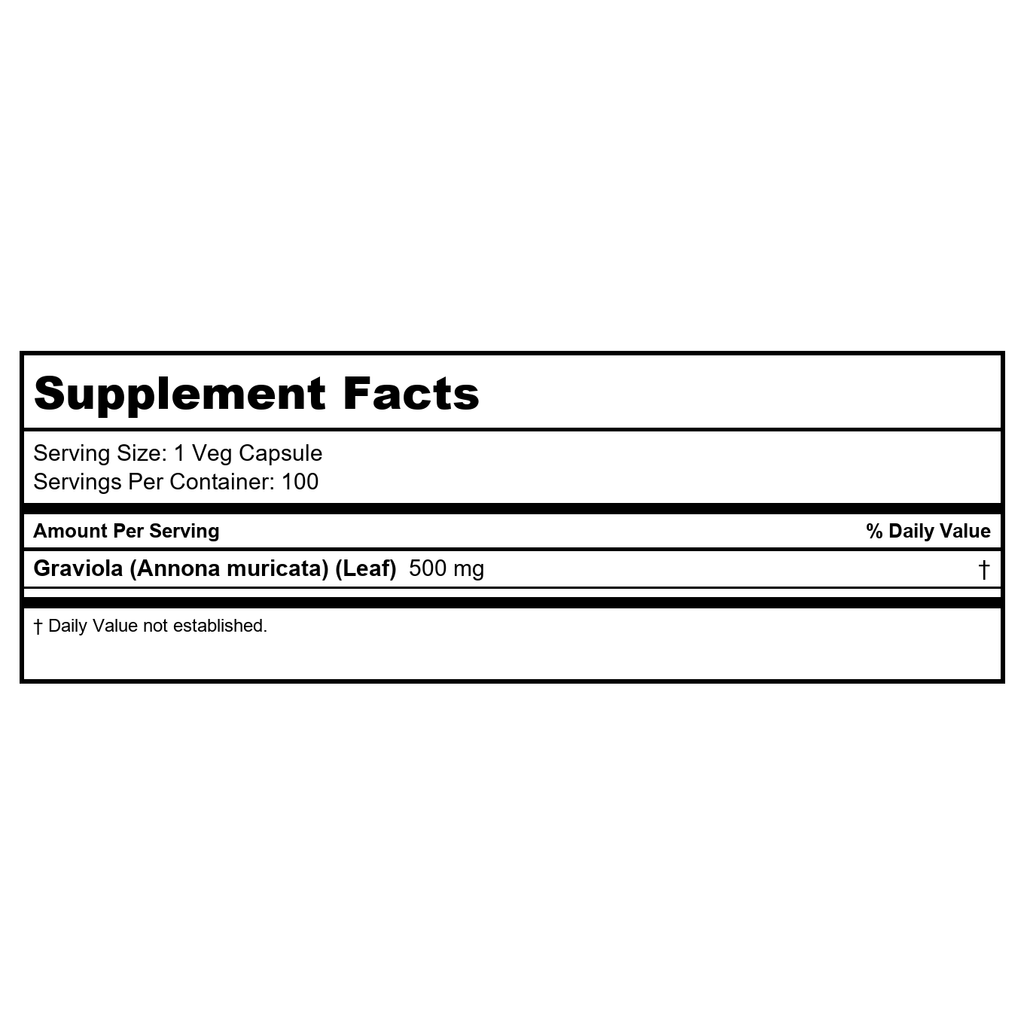 Now Foods Graviola 500 mg 100 gélules végétales - 4703 - Lot de 2
