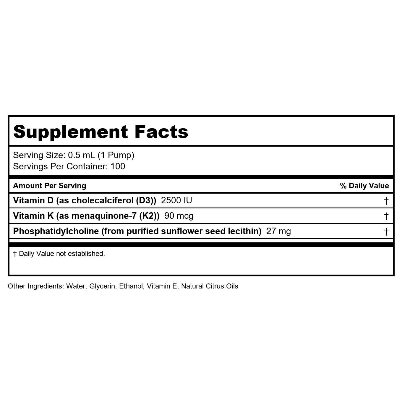 Quicksilver Scientific D3K2 Nanoémulsionnée 50 ml