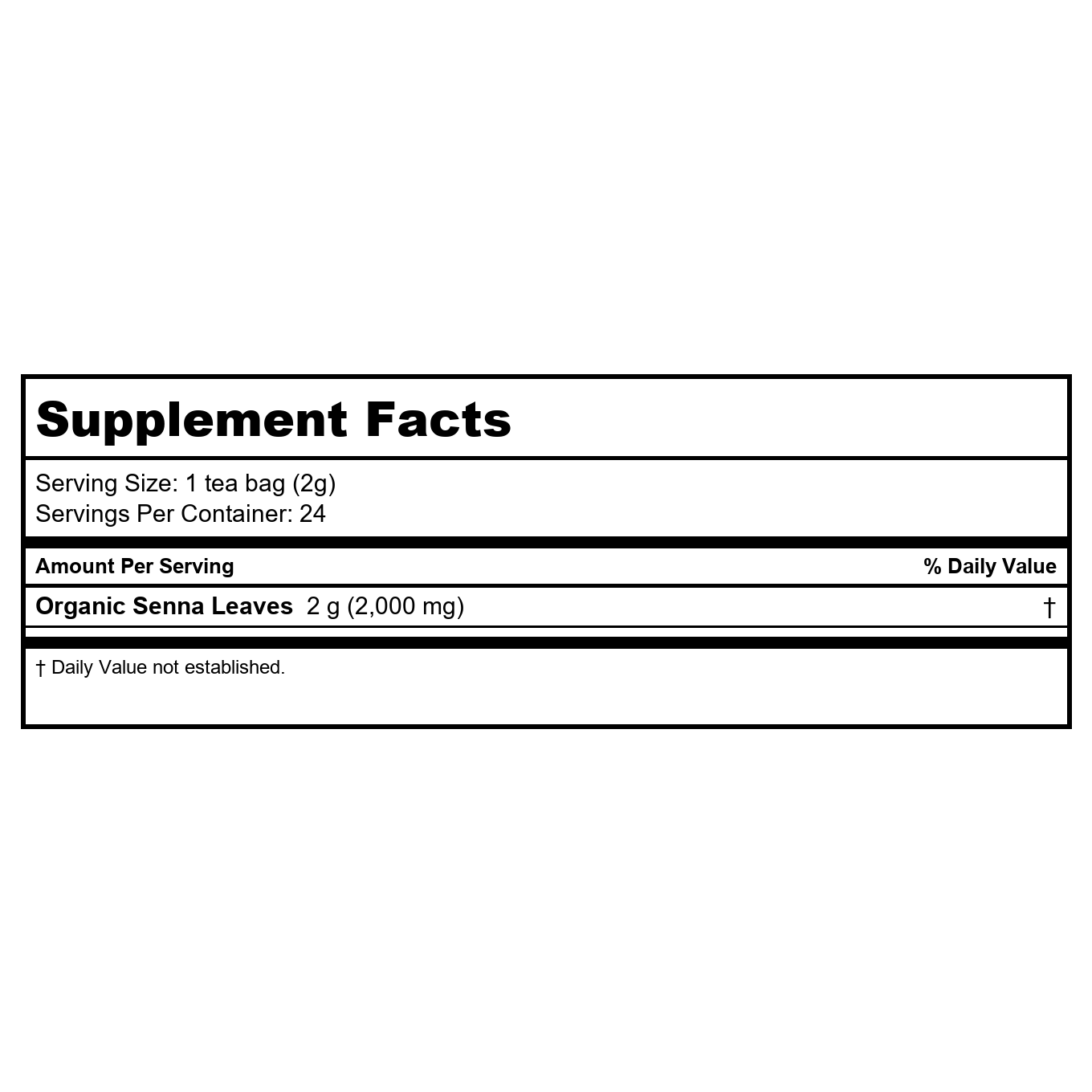 Now Real Food Senna Tea Organic 24 Tea Bags - 4236