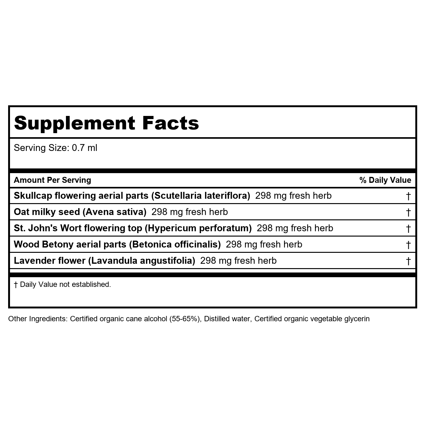 Herb Pharm Tonique du Système Nerveux 4oz