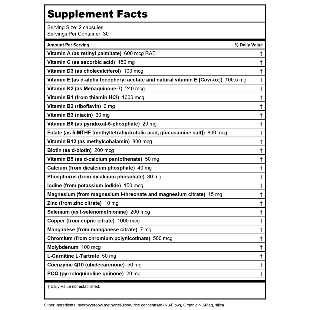 Formulations réparatrices CoQ10-175 60 Vcaps