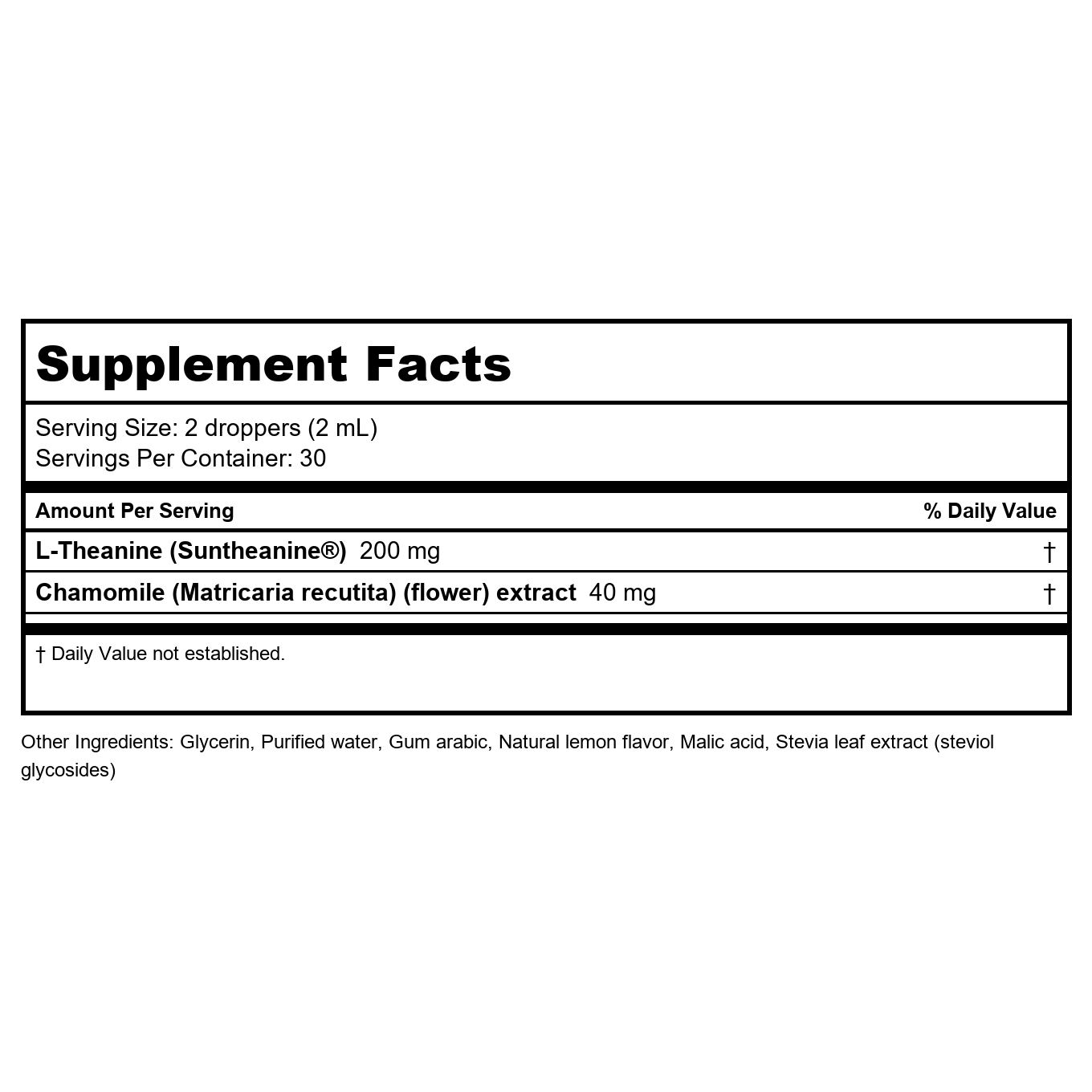 Numedica L-Théanine Liquide Citron Naturel 2oz