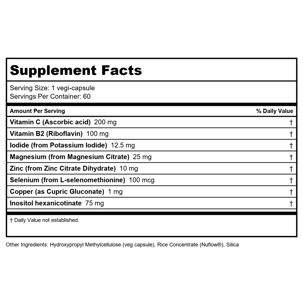 Restorative Formulations Iode PX 60 gélules végétales
