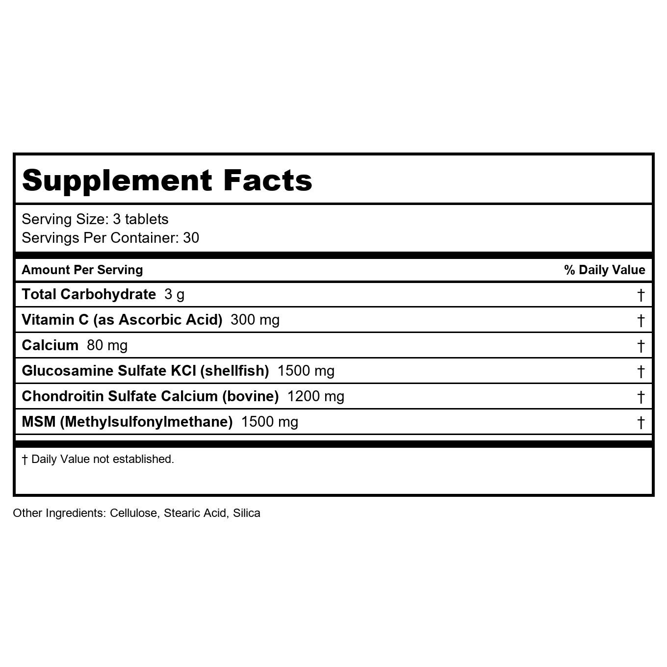 KAL Glucosamine Chondroïtine MSM 60 Vcaps