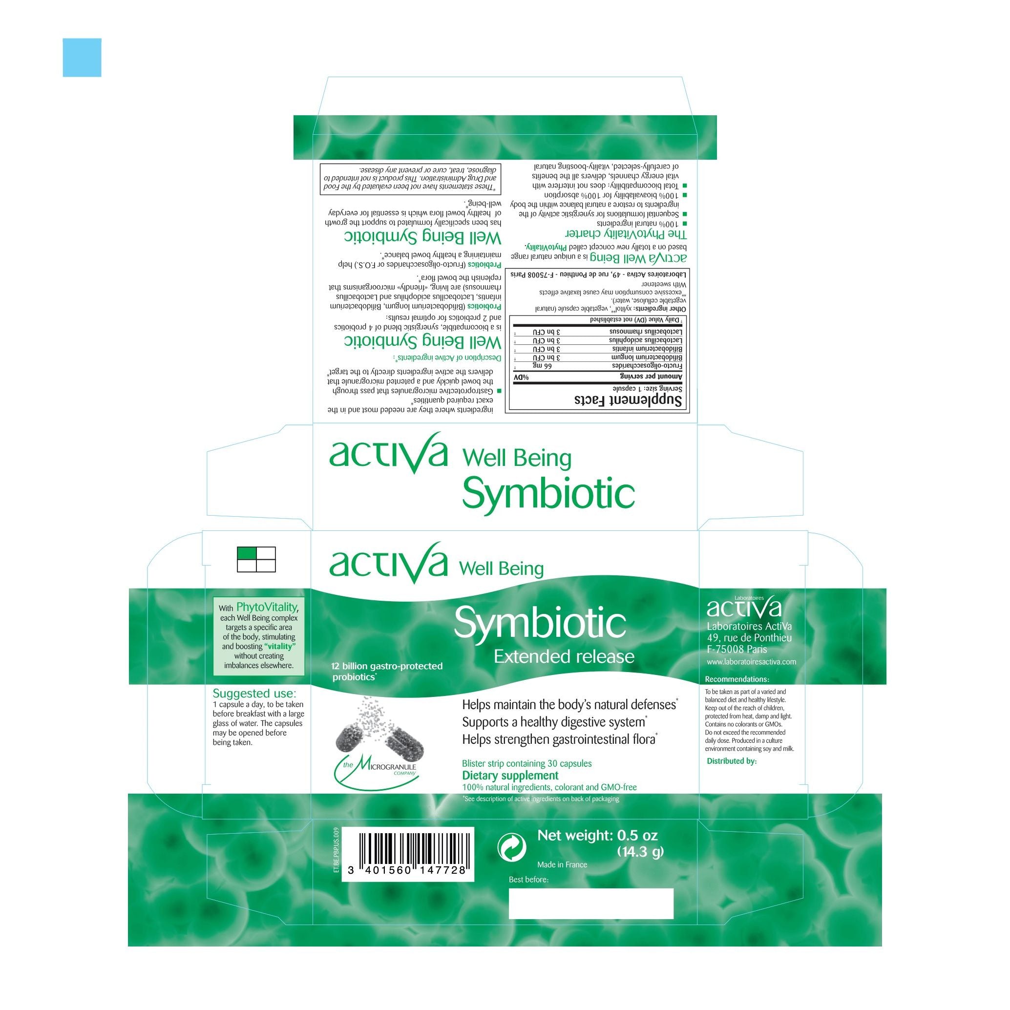 Activa Bien-être Symbiotique 30 Gélules