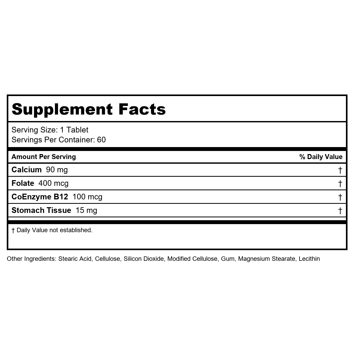 Ecological Formulas Dibencozide 60 comprimés