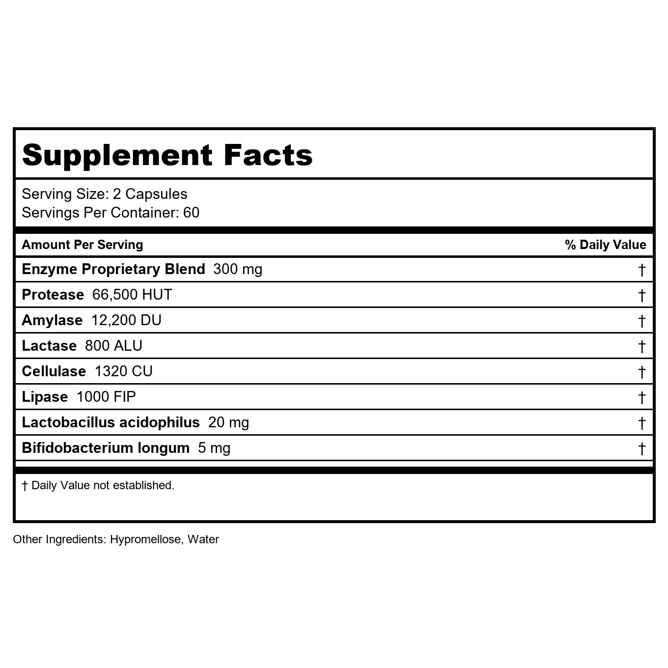 Transformation Enzymes Digestzyme 120 gélules
