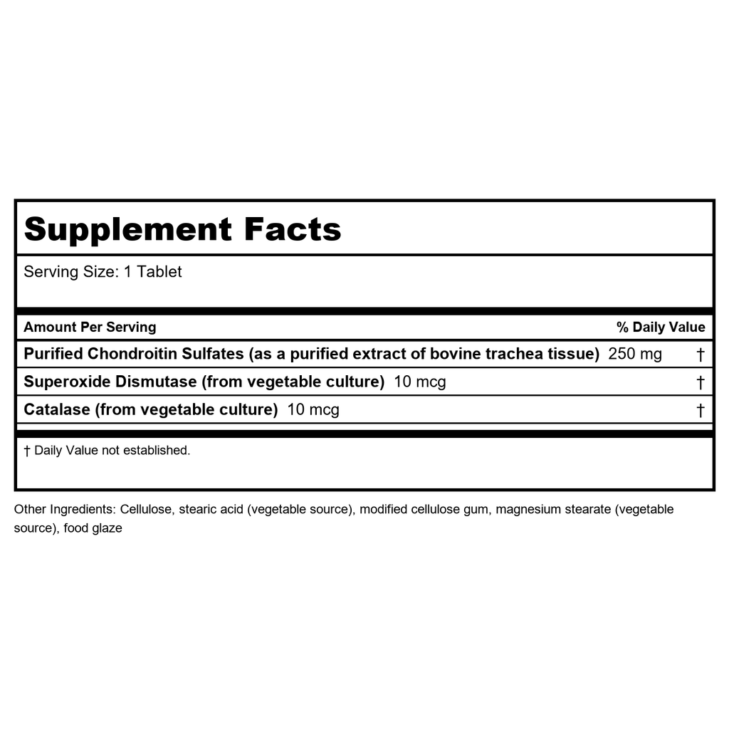 Biotics Research Chondroïtine Purifiée Sulfates 90 Comprimés