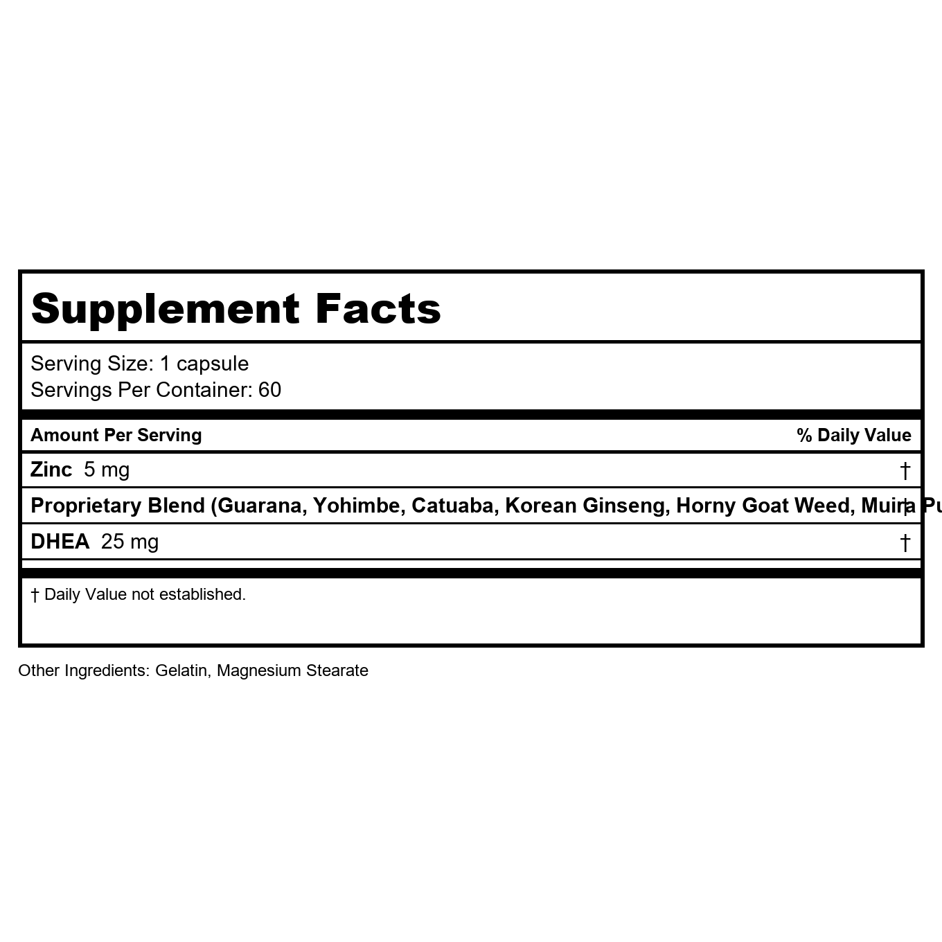 Natural Balance DHEA pour hommes 60 gélules végétales