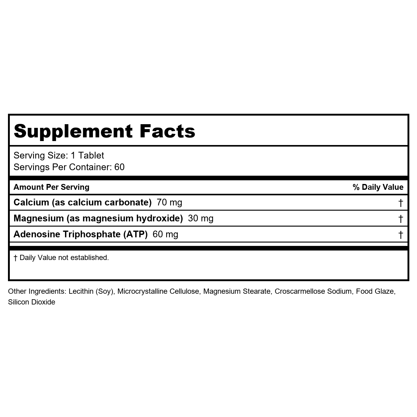 Cardiovascular Research Magnésium Liposomal ATP 60 Comprimés Lot de 3