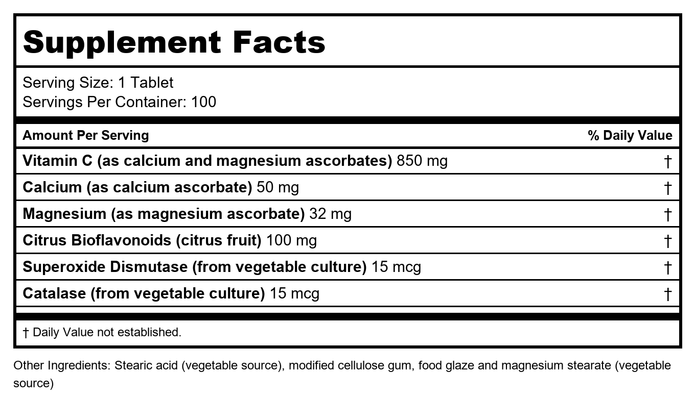 Biotics Research Bio-C Plus 1000 100 Comprimés