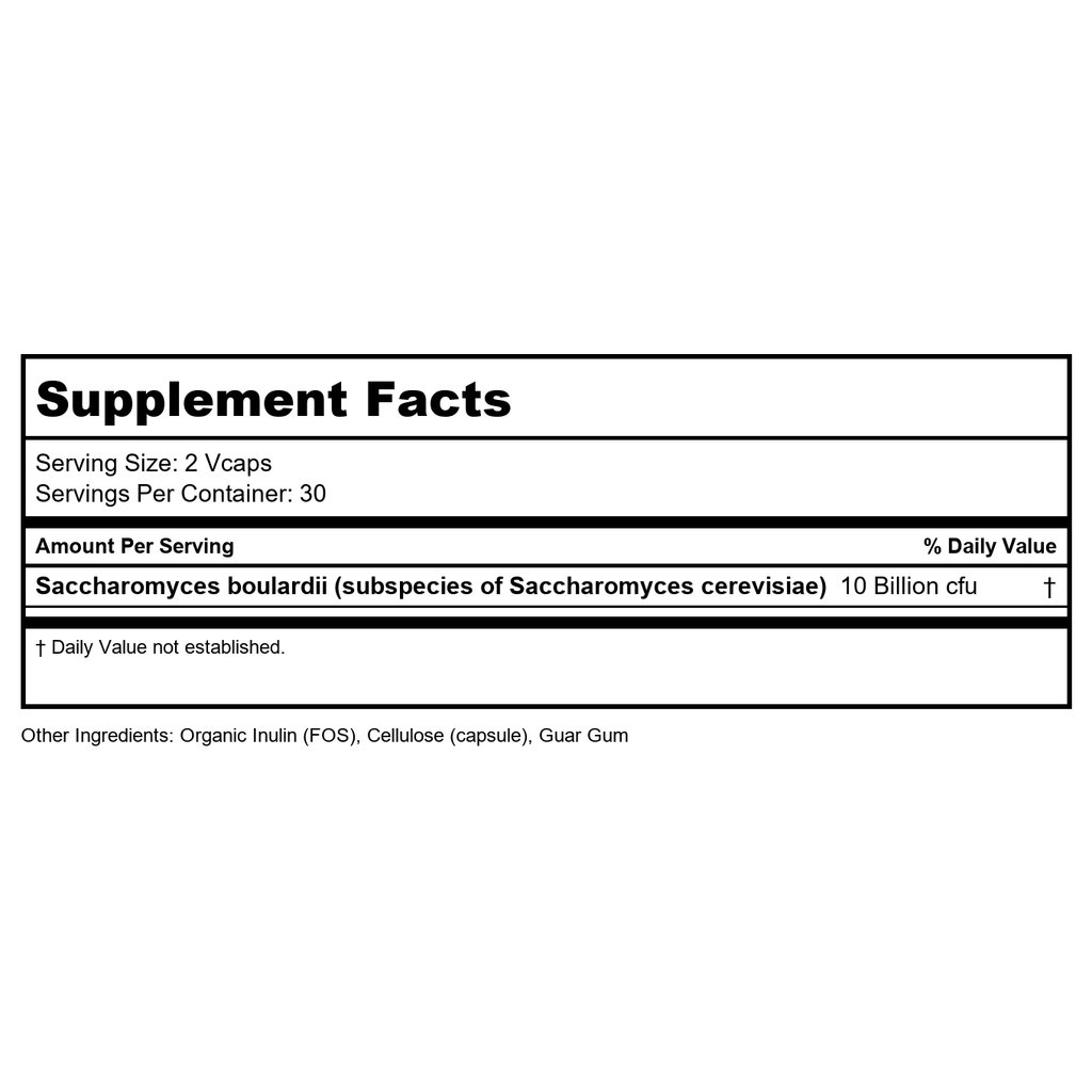Now Foods Saccharomyces Boulardii 60 Veg Capsules - 2934 - Lot de 2