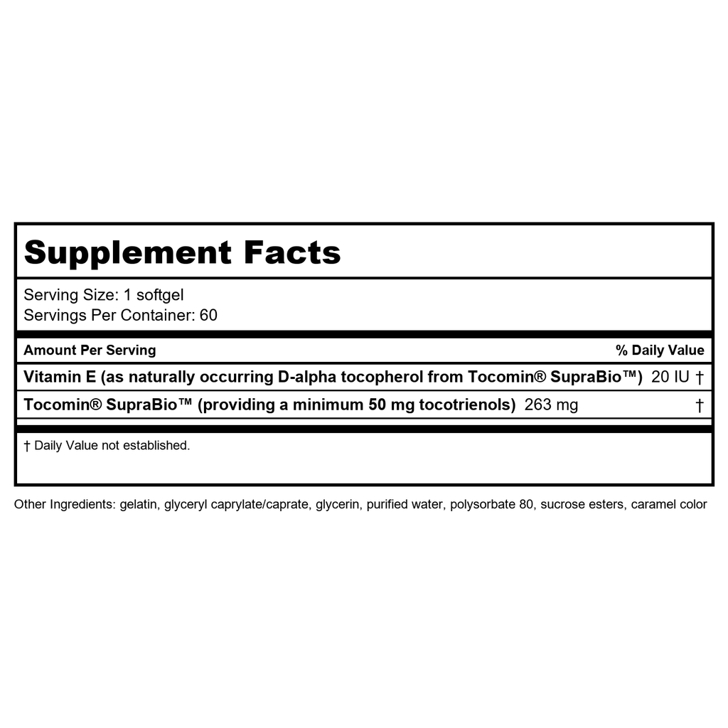 Life Extension Tocotriénols super assimilables 60 capsules