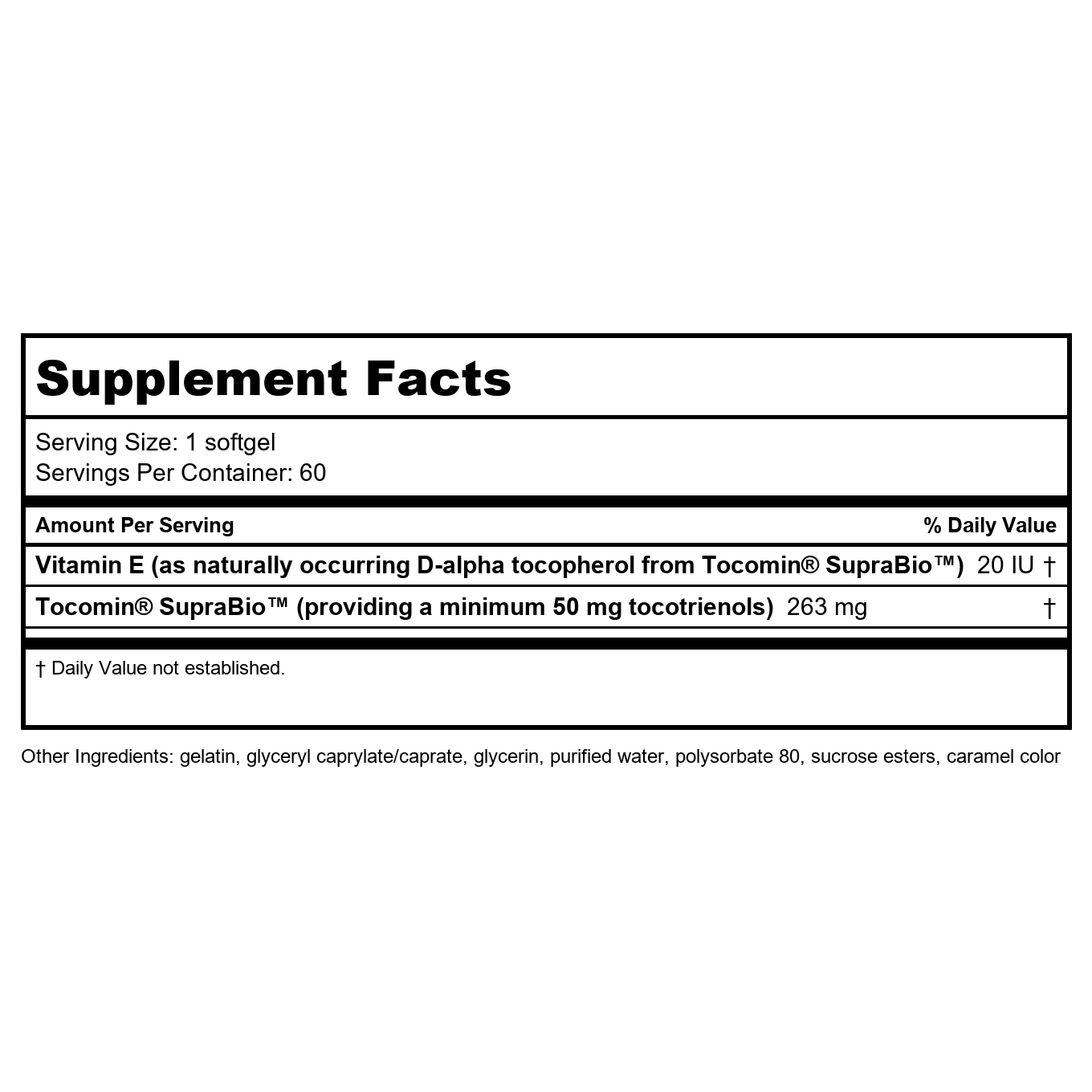 Life Extension Tocotriénols super assimilables 60 capsules
