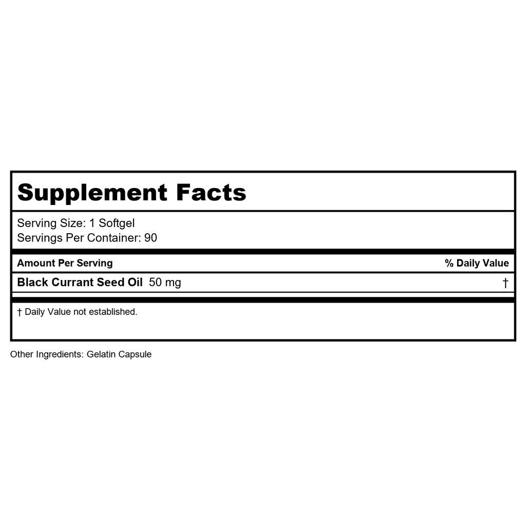Nature's Life Health from the Sun Black Currant Oil 90 Softgels PN