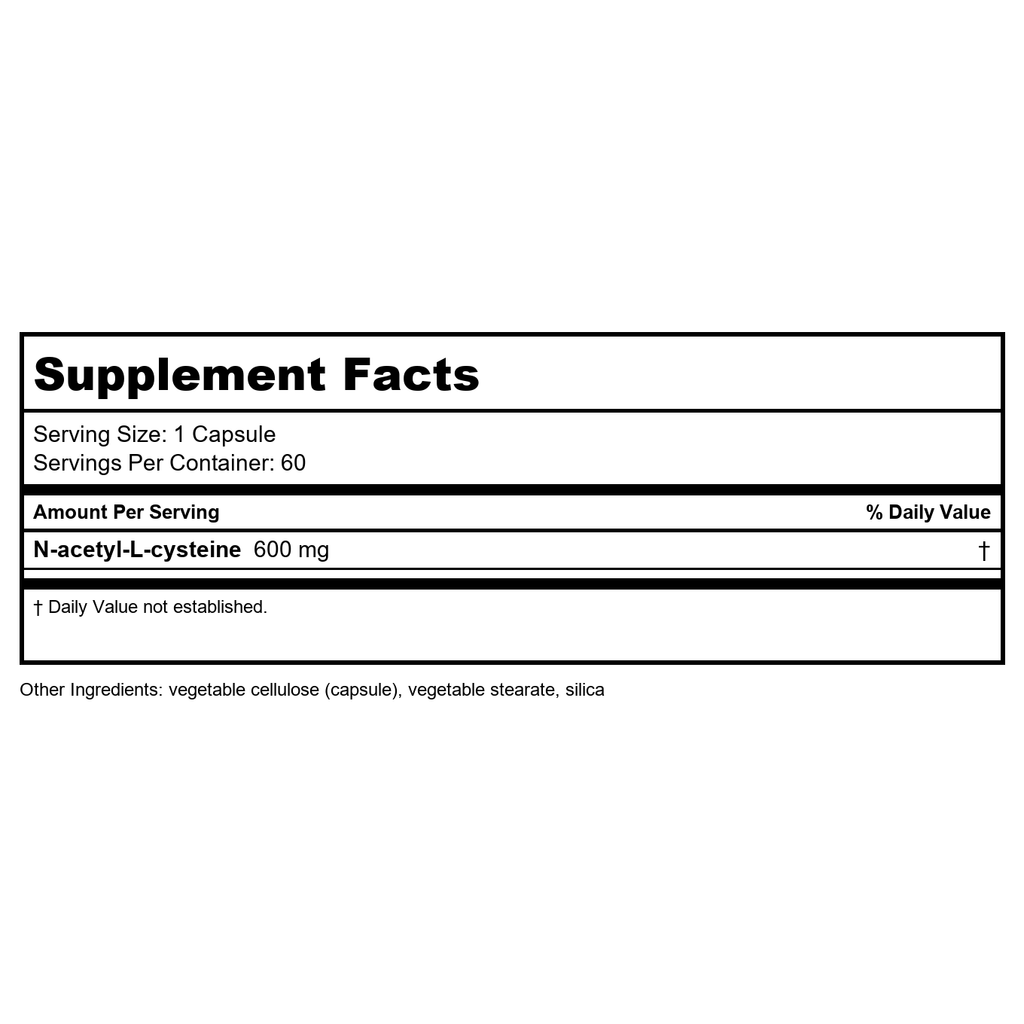 Life Extension N-Acetyl-L-Cysteine 60 Capsules