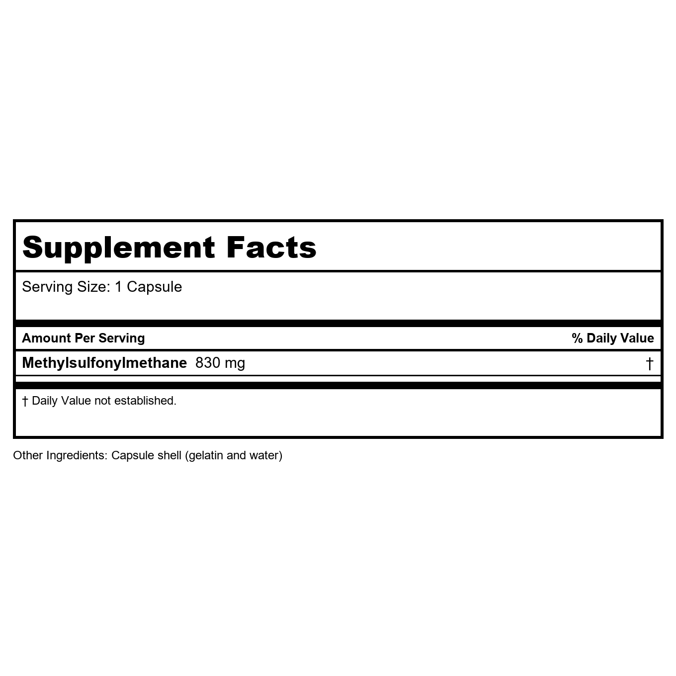Biotics Research MSM 60 Capsules