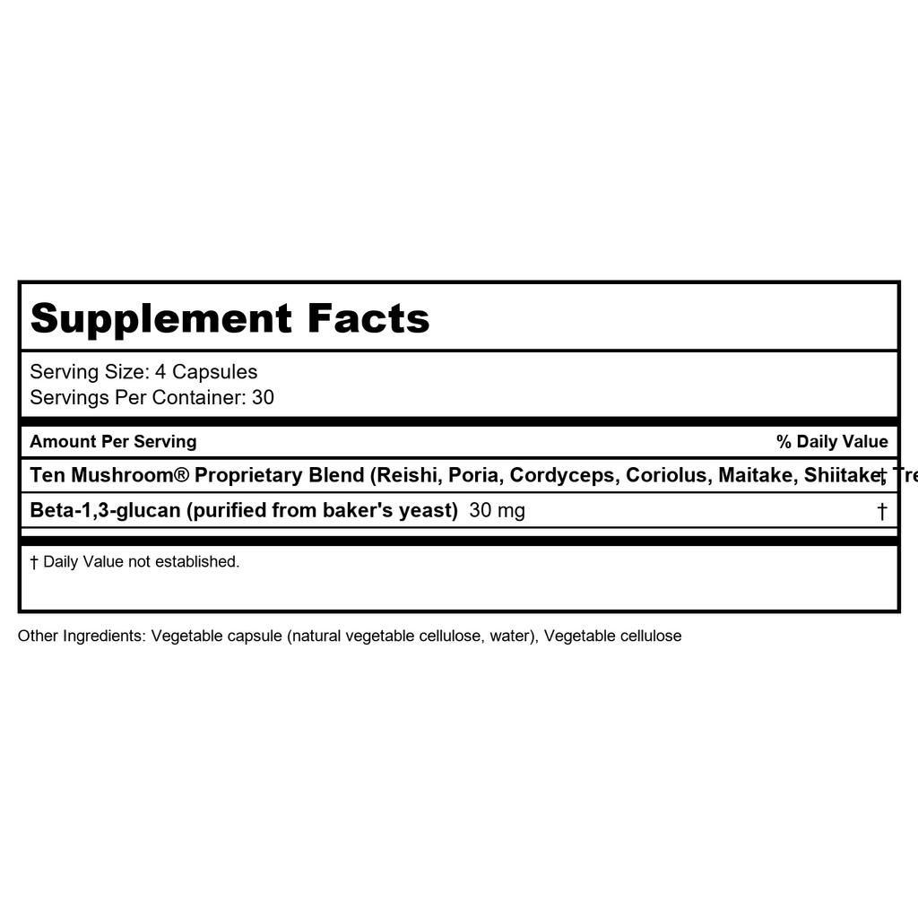 EcoNugenics Ten Mushroom Formula 120 Vcaps - EQ0022