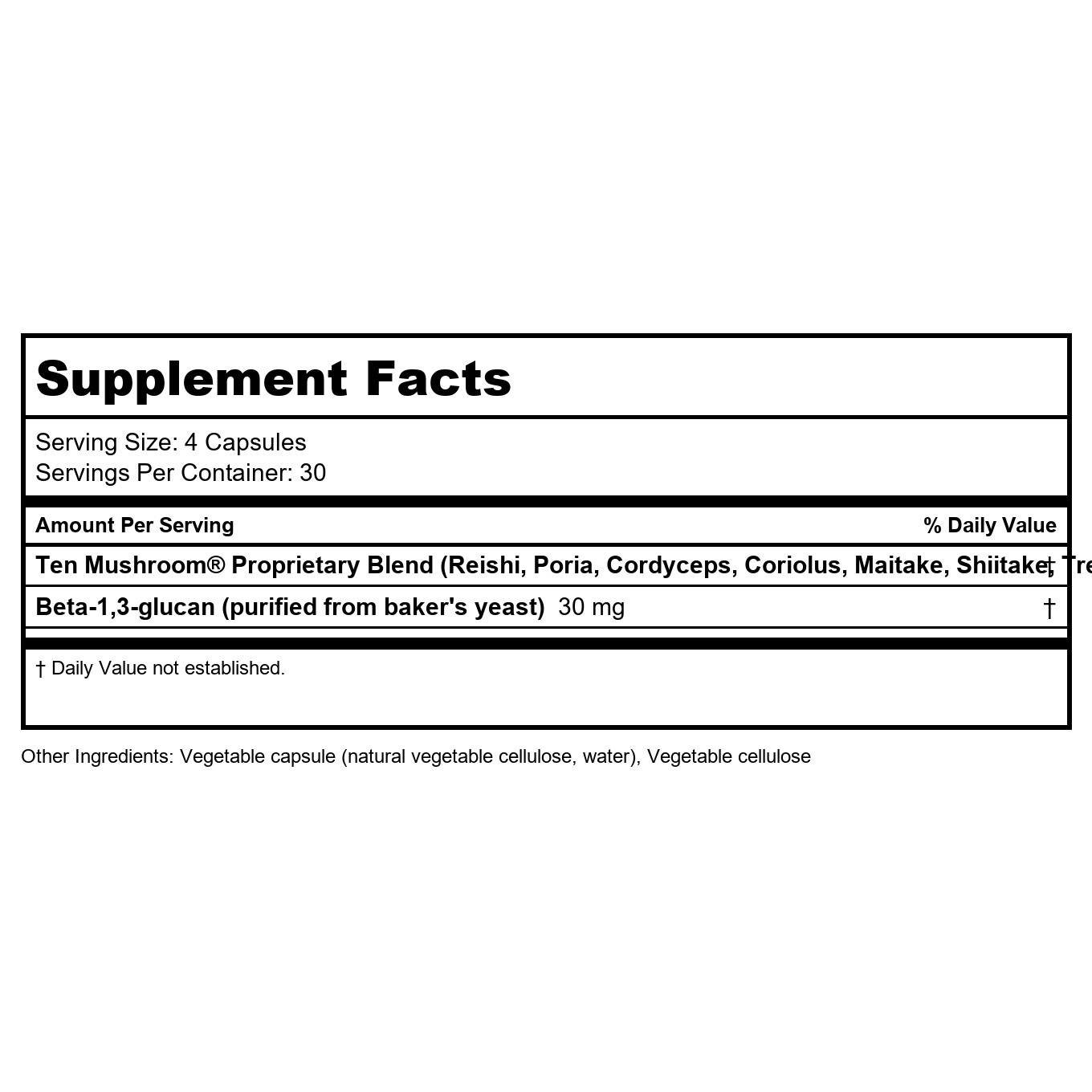 EcoNugenics Ten Mushroom Formula 120 Vcaps - EQ0022