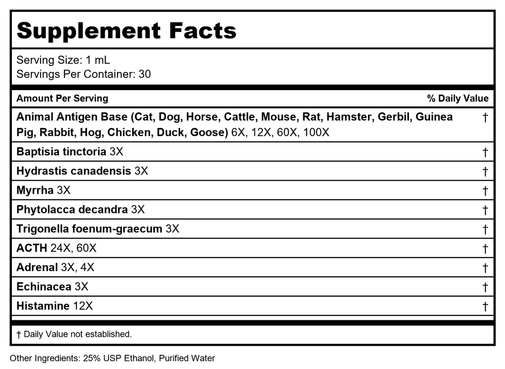 Progena Allergena Squames d'animaux 1oz