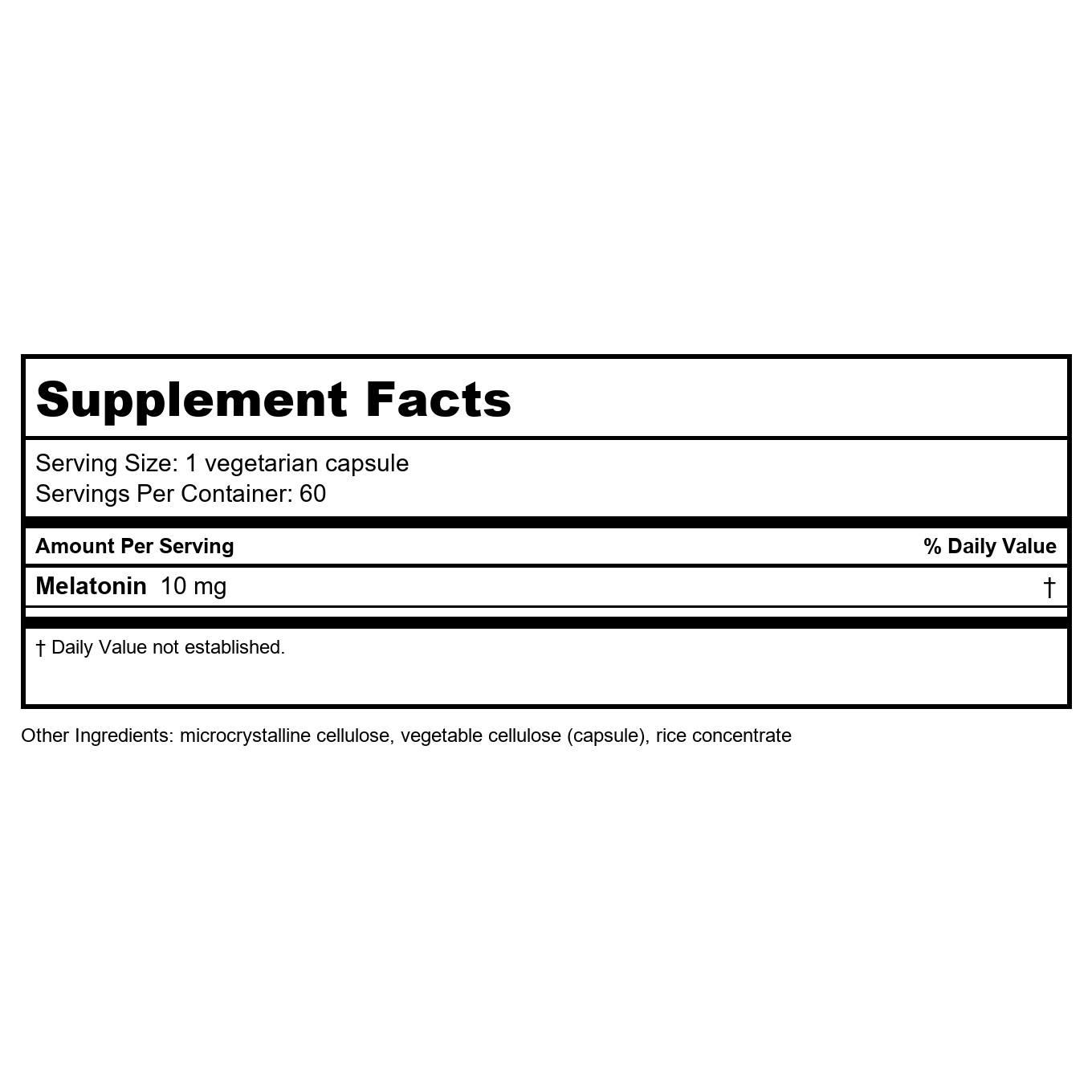 Life Extension Mélatonine 10mg 60 Vcaps