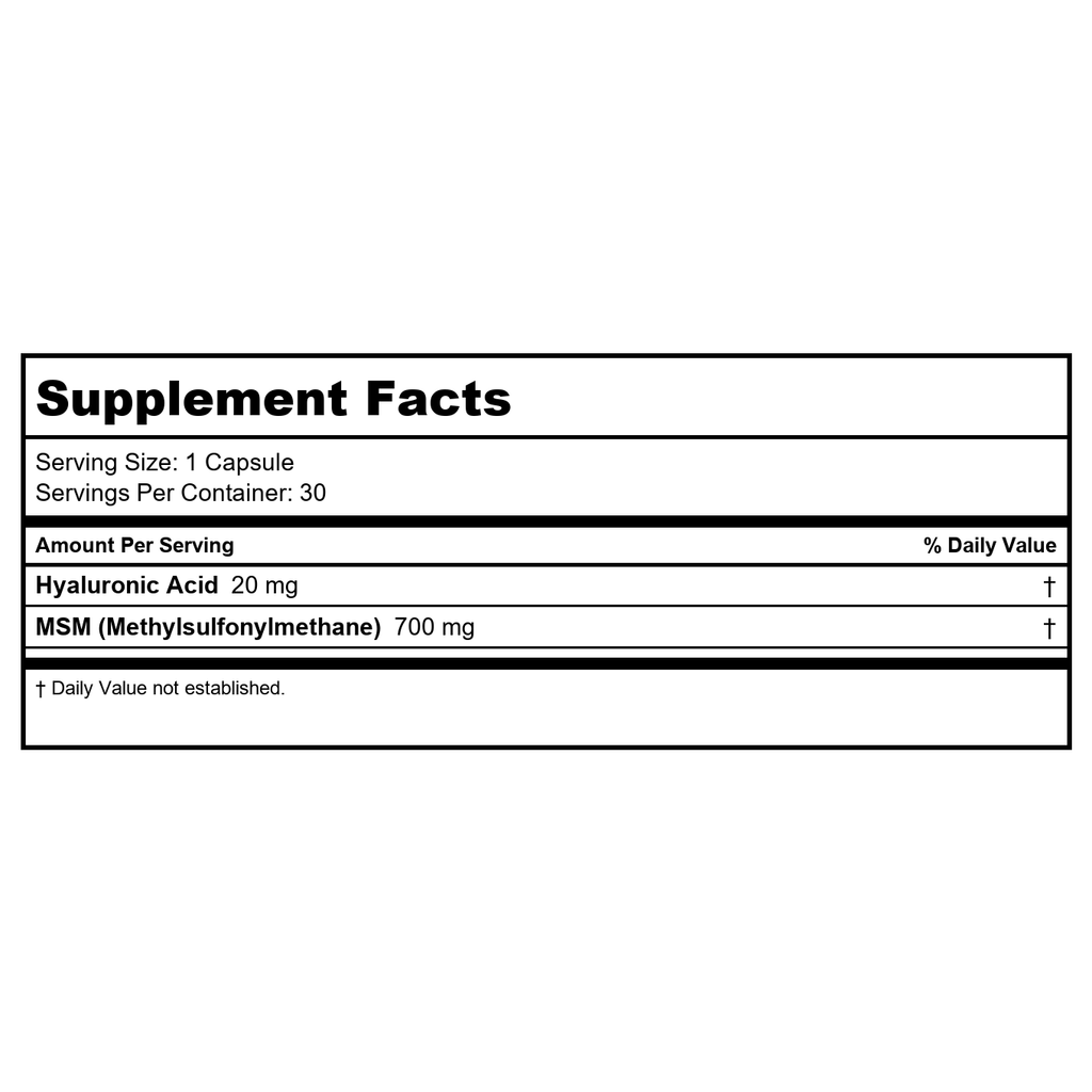 Thompson - Acide Hyaluronique MSM - 30 Gélules