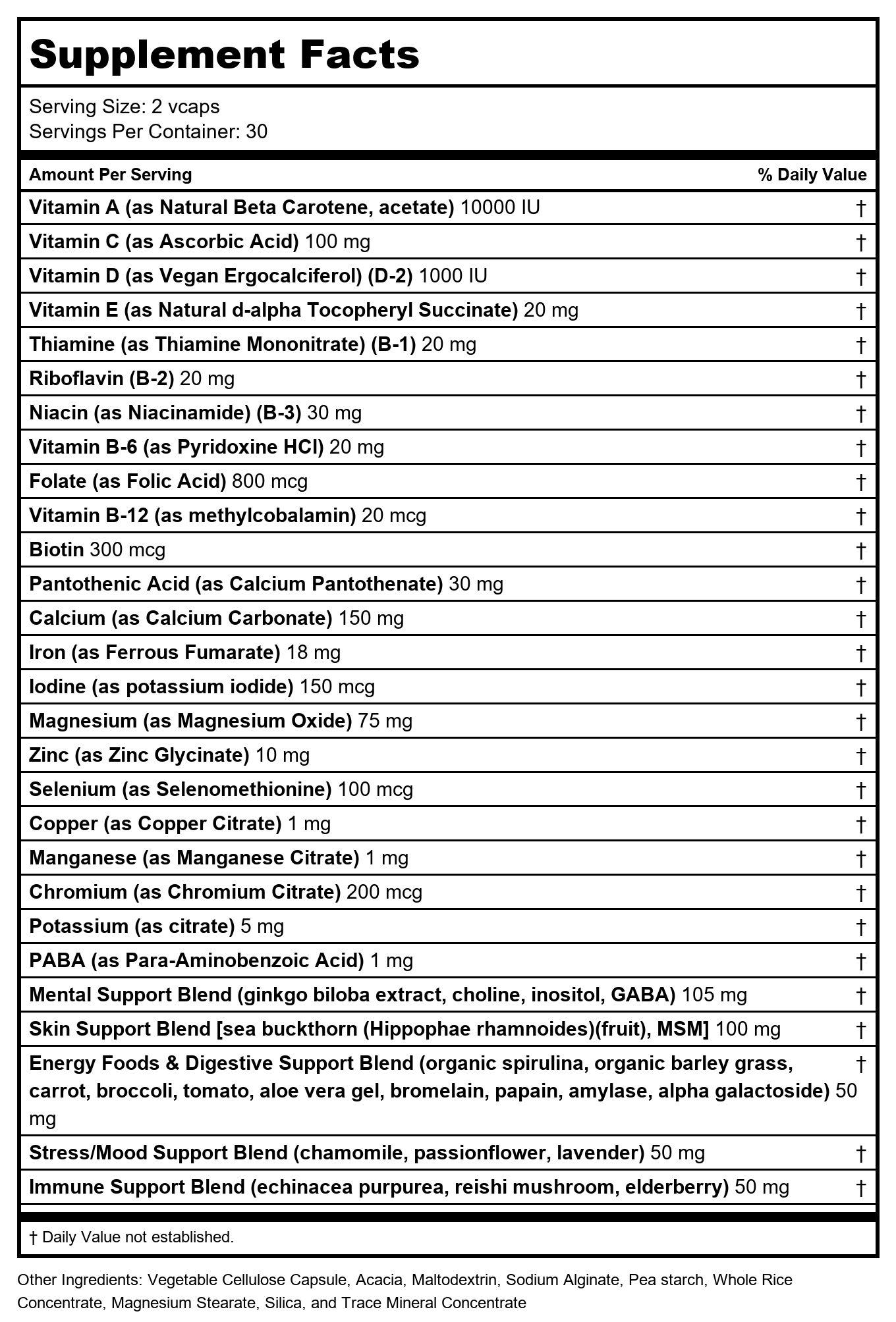 VegLife - Multivitamines et Minéraux Essentiels pour Adolescentes - 60 Gélules Végétaliennes