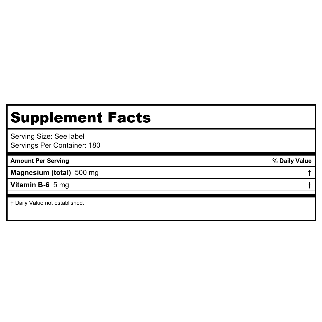 Nature's Life - Magnésium 500 mg. - 180 Gélules
