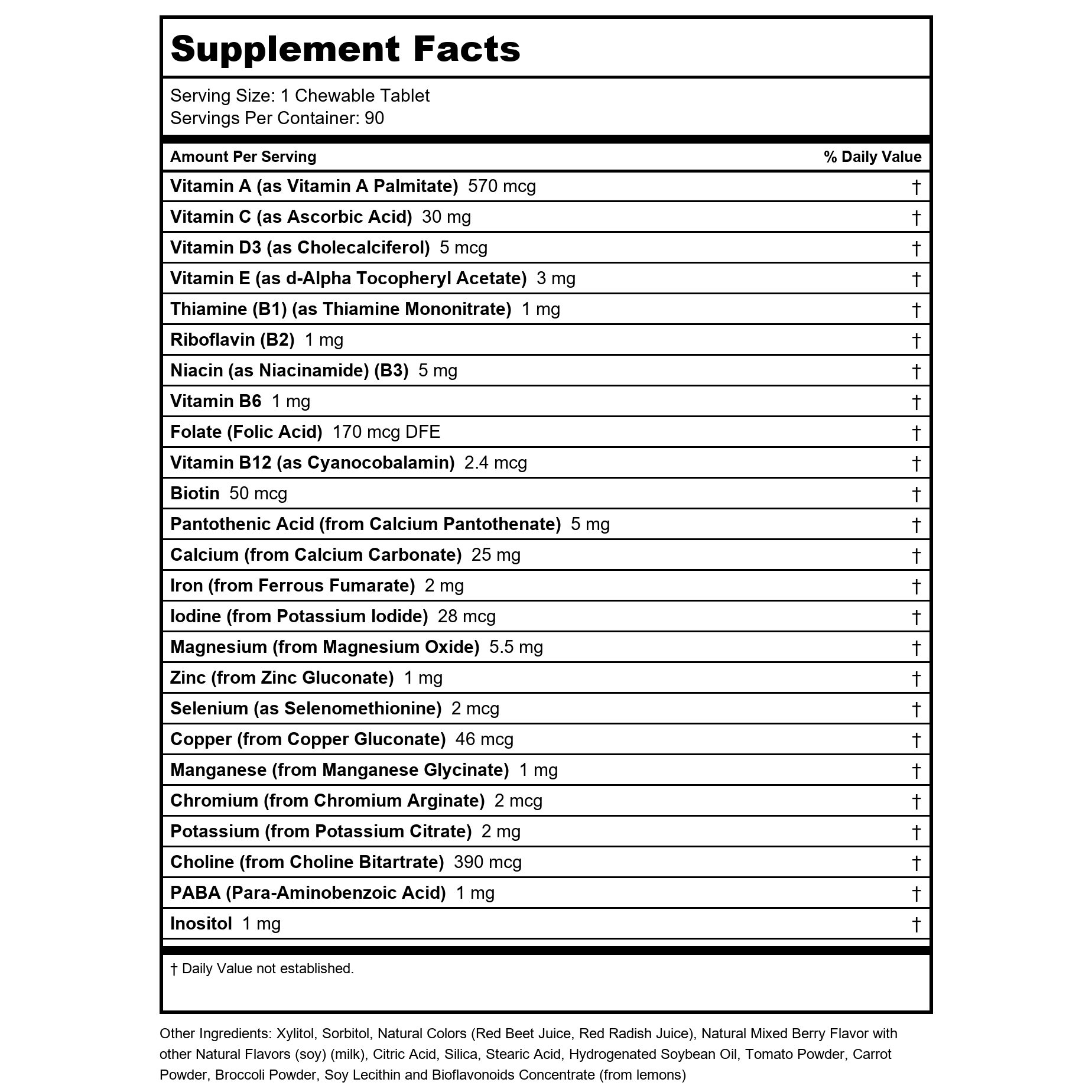 Kal - Dinosaurs Multisaurus Vitamins & Minerals Mixed Berry - 90 Chewable Tablets PN
