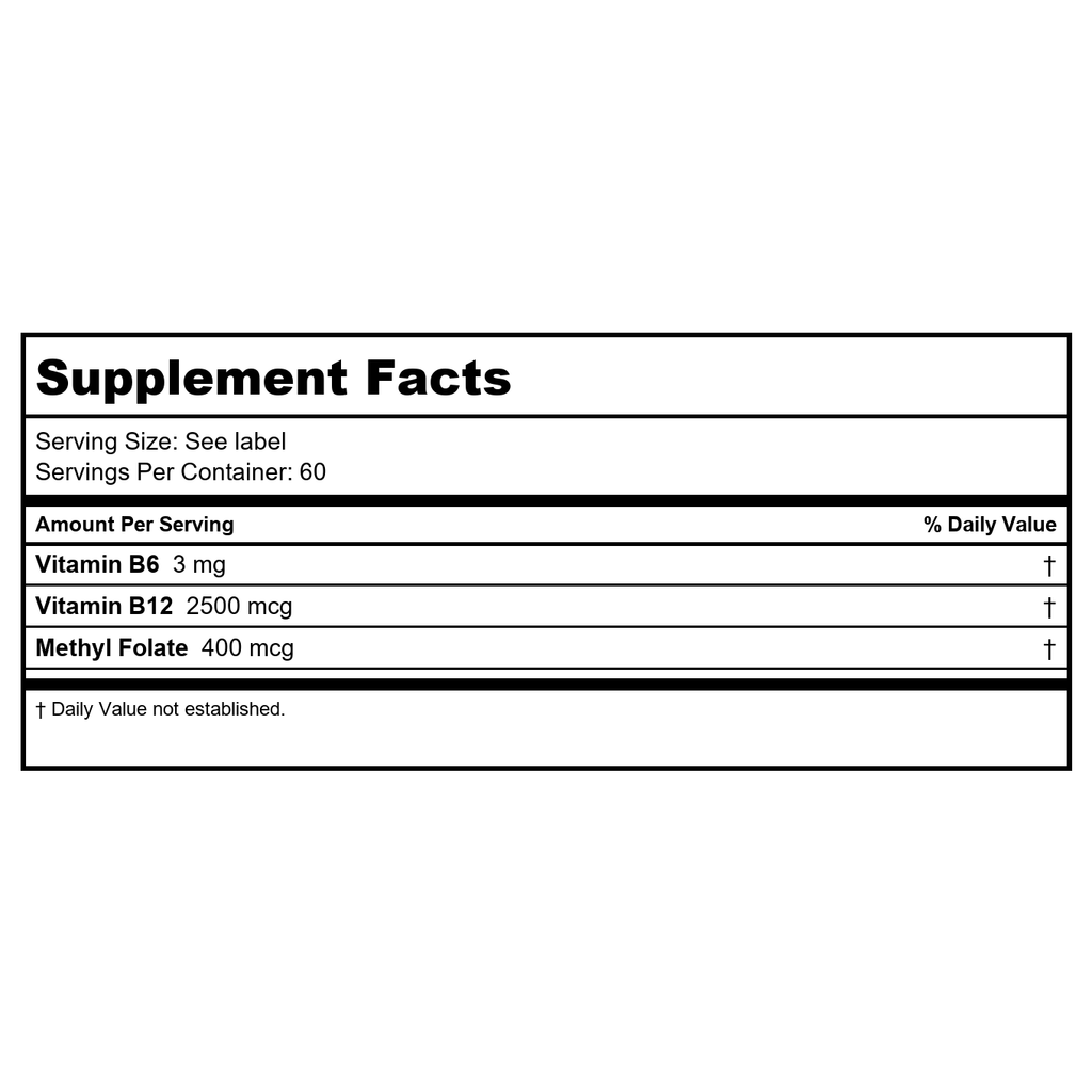 Kal - Vitamine B6 & B12 Méthylfolate Baies mélangées - 60 Micro-comprimés