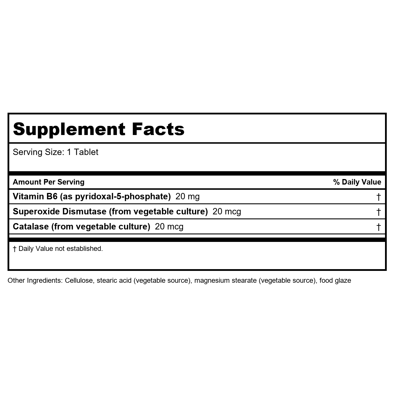 Biotics Research B6 Phosphate 100 comprimés