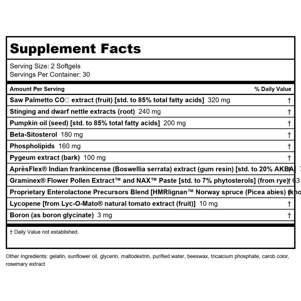 Life Extension Ultra Prostate Formula 60 gélules à enveloppe molle