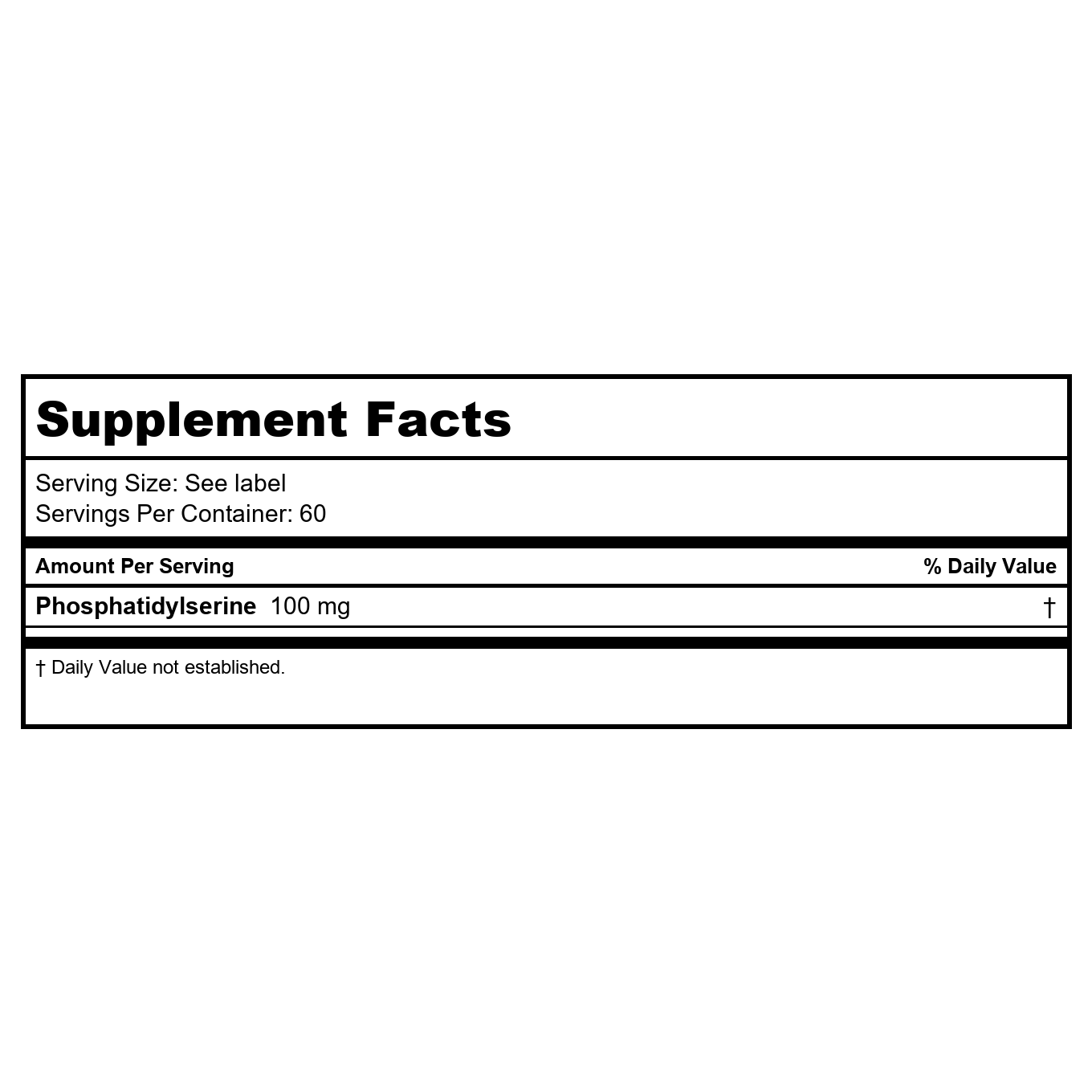 Natural Factors - PS (Phosphatidylserine) 100 mg. - 60 Softgels