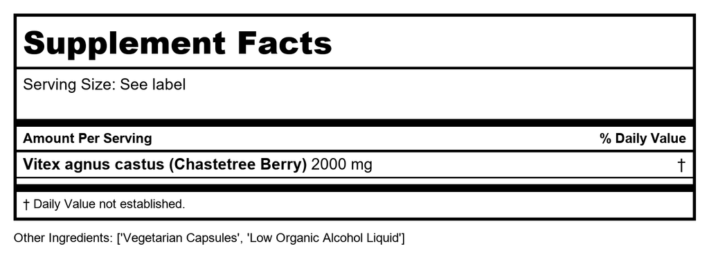 Nature's Answer - Vitex (Agnus-Castus) Chastetree Berry Single Herb 40 mg. - 90 Vegetarian Capsules