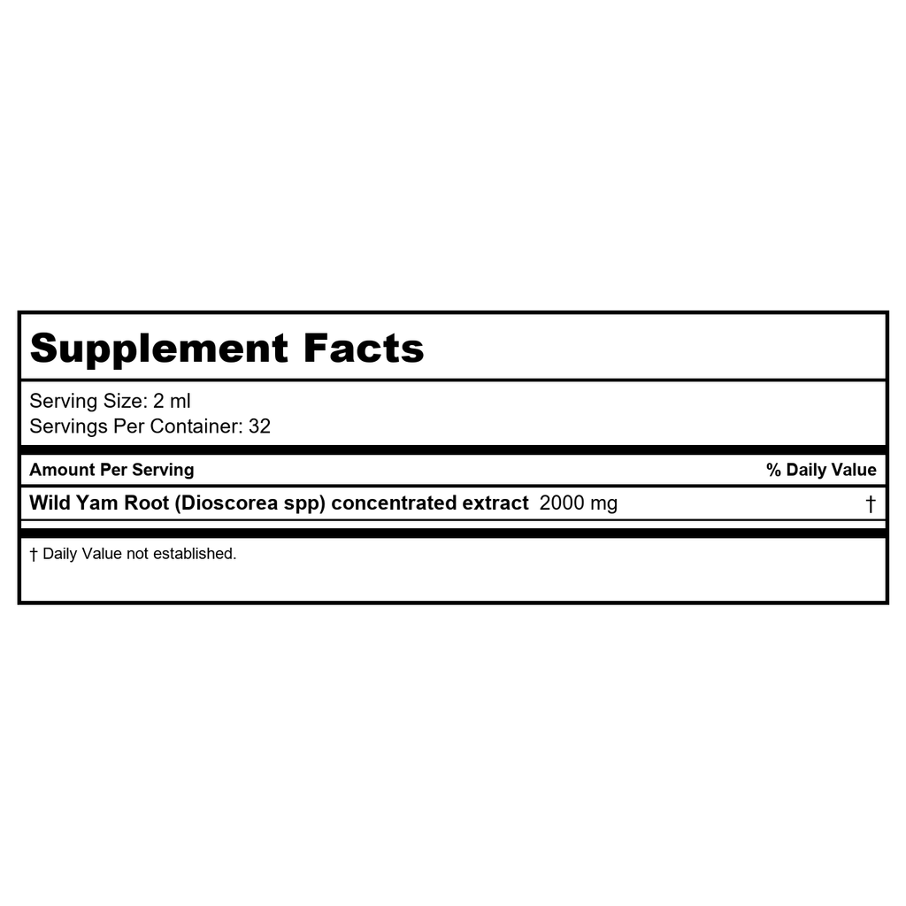 Nature's Answer - Wild Yam Root Organic Alcohol - 2 fl. oz.