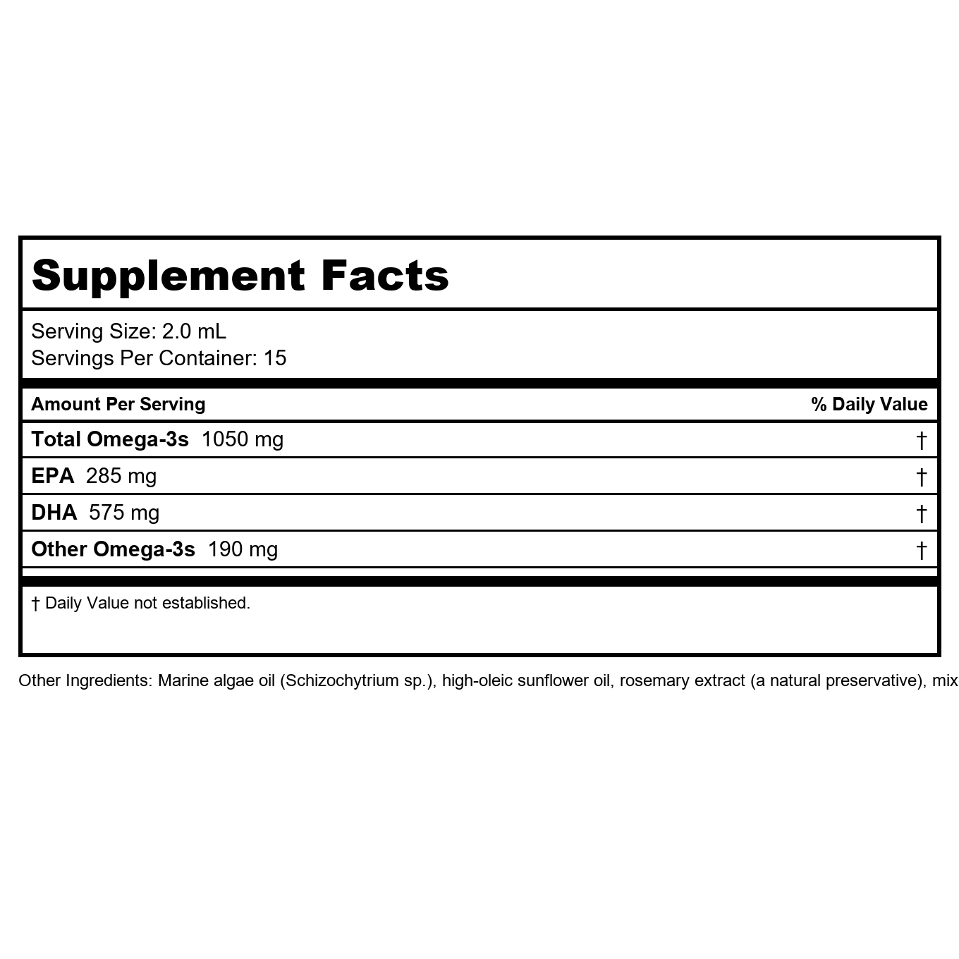 Nordic Naturals - DHA végétal pour bébés liquide - 30 ml