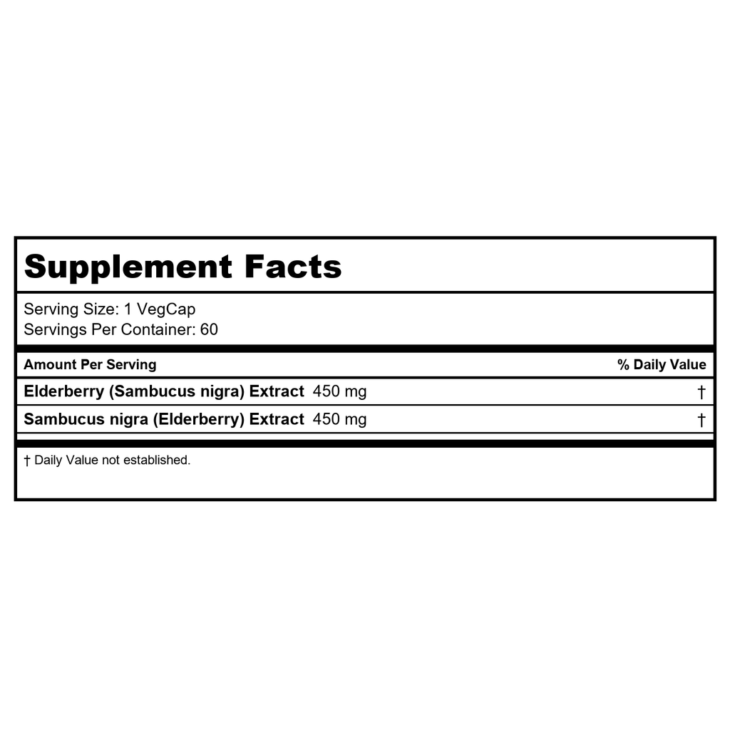 Solaray - Sureau Noir Sambucus Nigra 450 mg. - 100 Gélules - Lot de 2