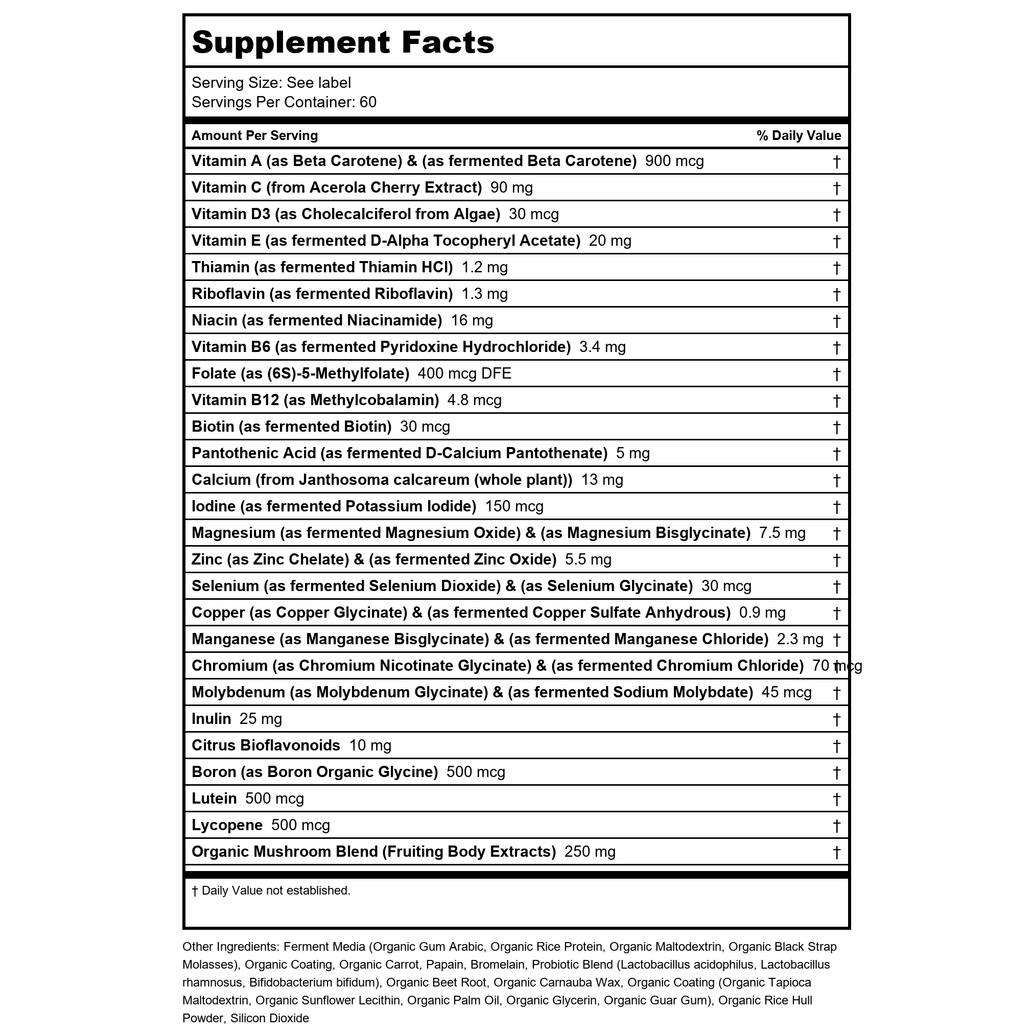 True Grace - Extrait de champignon Reishi (Corpus de fructification) biologique - 60 gélules végétaliennes