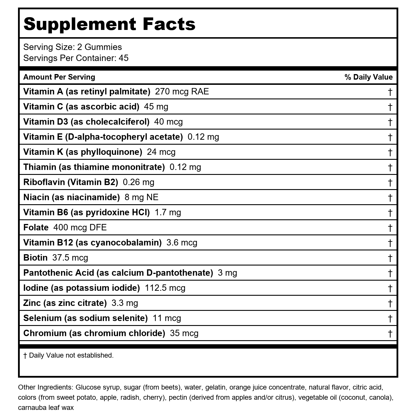 Vital Proteins - Gommes Multivitaminées Femme Framboise - 90 Gommes