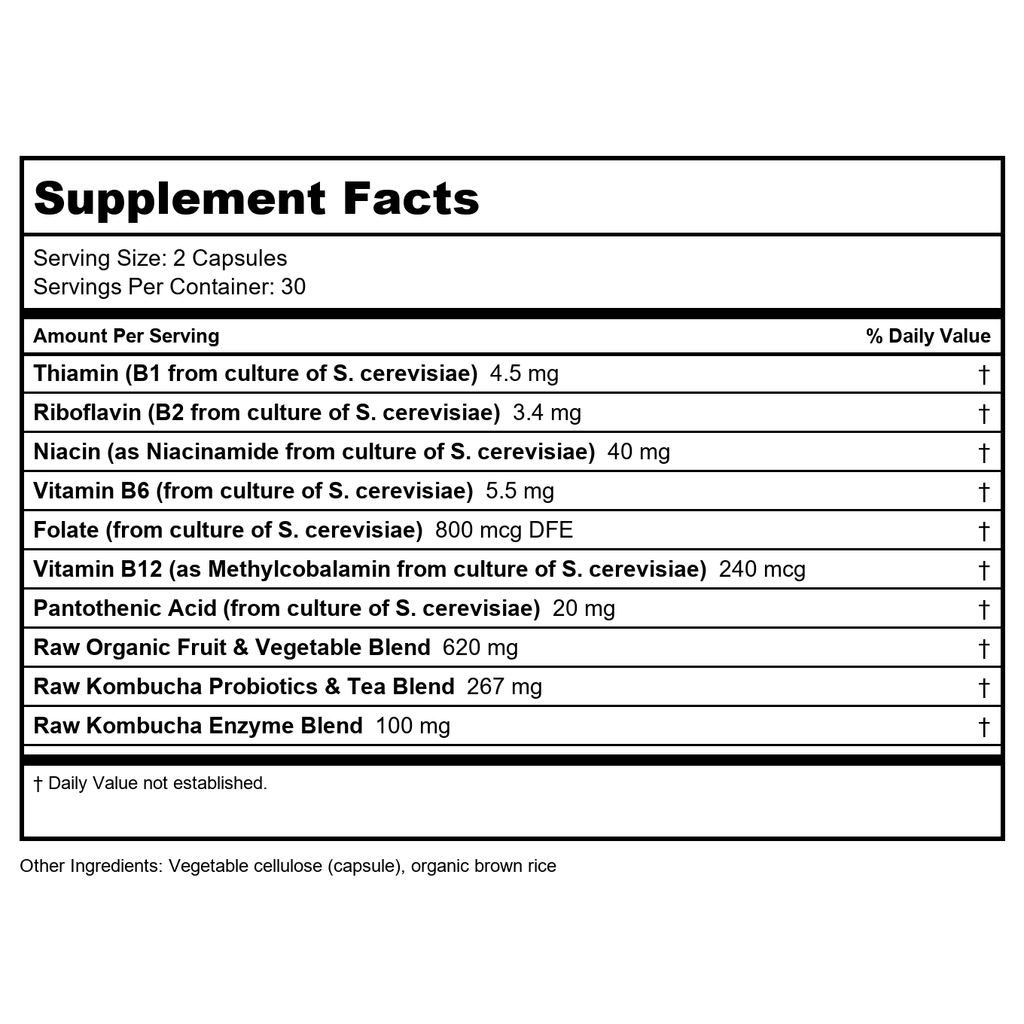 Garden of Life - Vitamin Code RAW Kombucha - 60 gélules végétaliennes