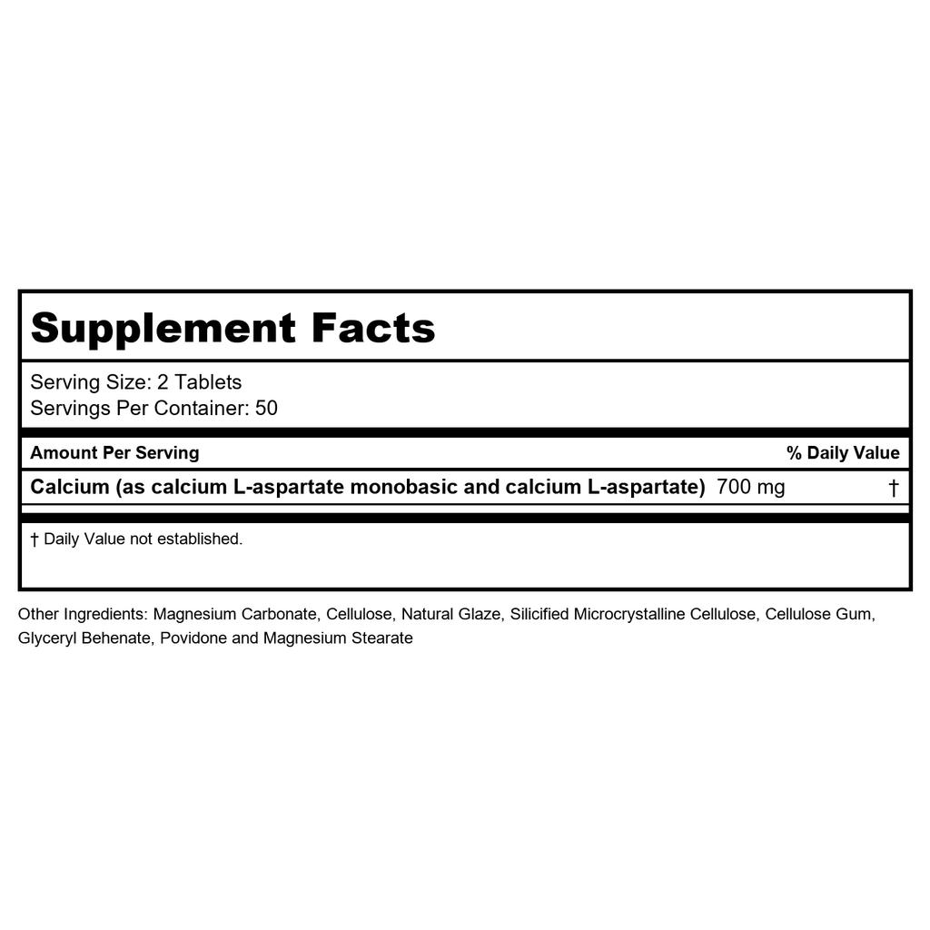 Advanced Research - Aspartate de calcium 350 mg. - 100 comprimés