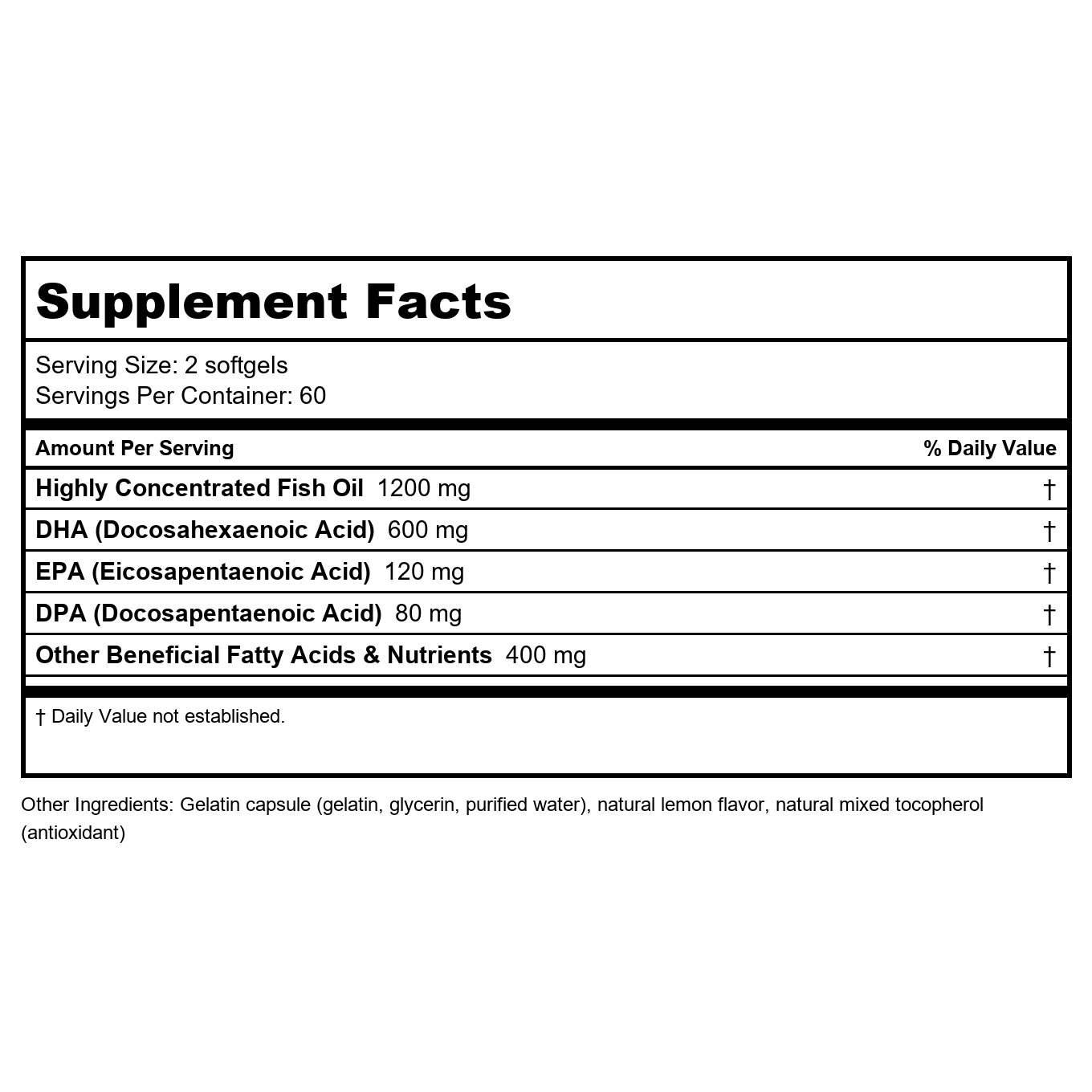 Aqua Biome - Oméga-3 sous forme de triglycérides, force classique 2000 mg. - 120 Gélules