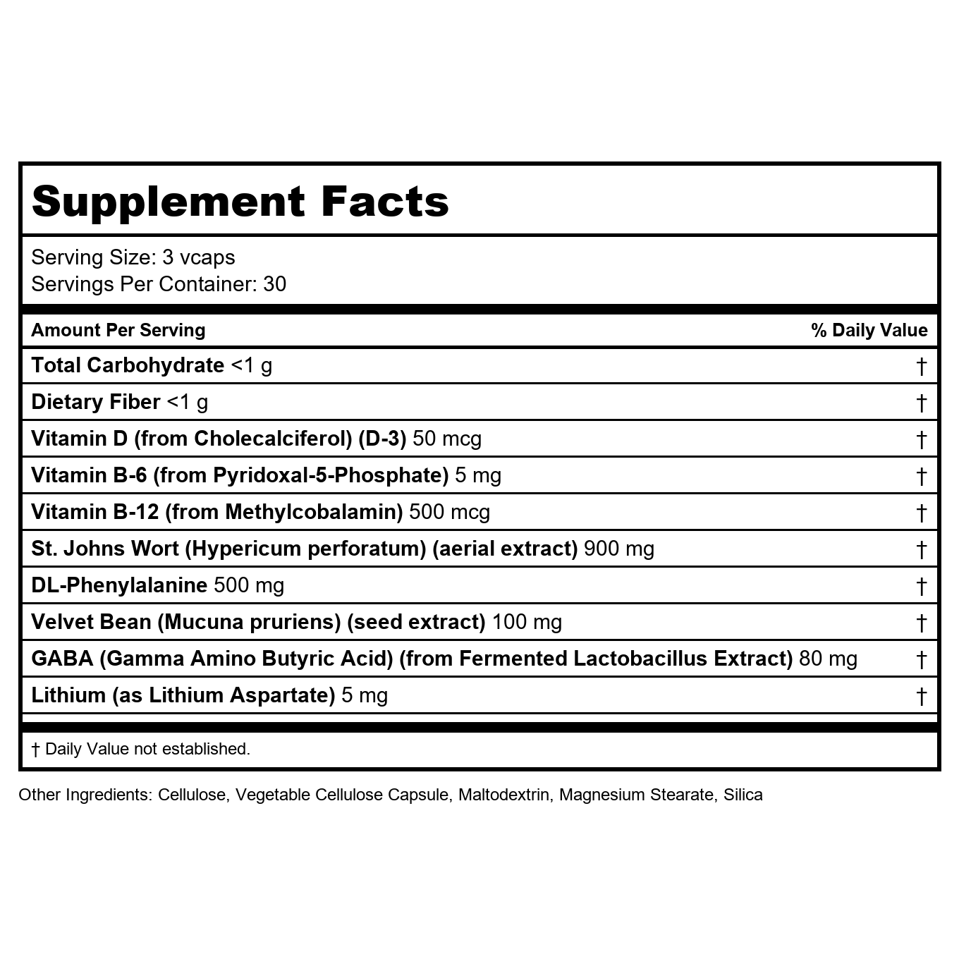 Solaray BrightSide Joy Boost Formula 90 Veg Capsules