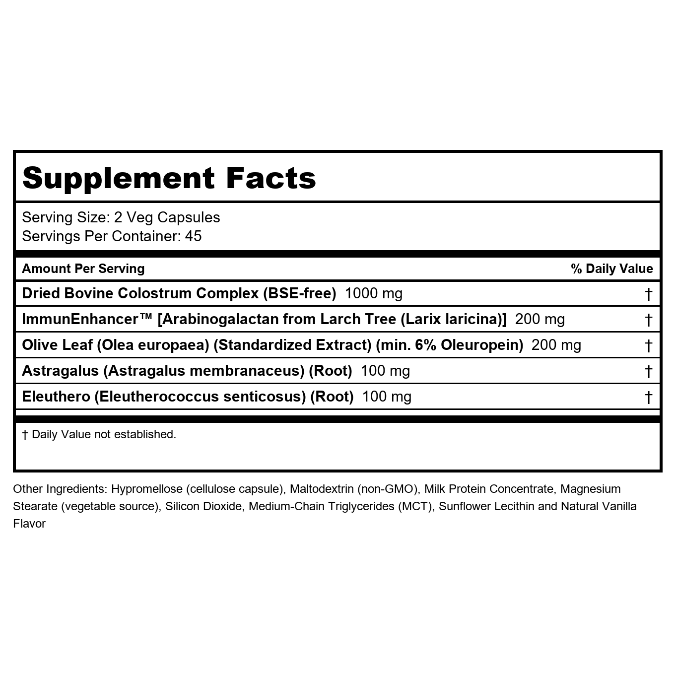 Now Foods Super Colostrum 500 mg 90 Vcaps - 3232 - Lot de 2