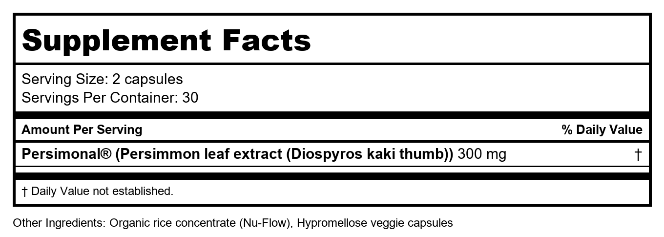 Longevity by Nature - Persimonal Soutien à la Santé Cardiovasculaire - 60 Gélules
