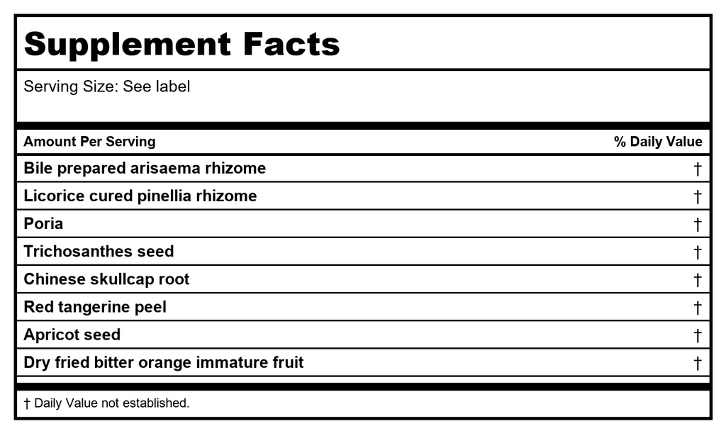 Kan Herb Traditionals Formule Dispersante de Pinellia 8 onces