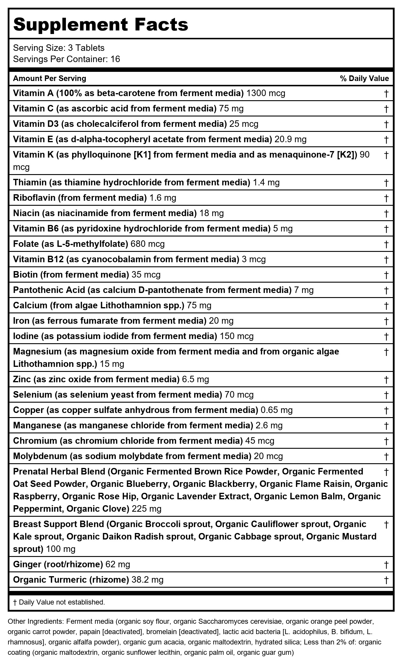 New Chapter Perfect Prenatal, 48 comprimés