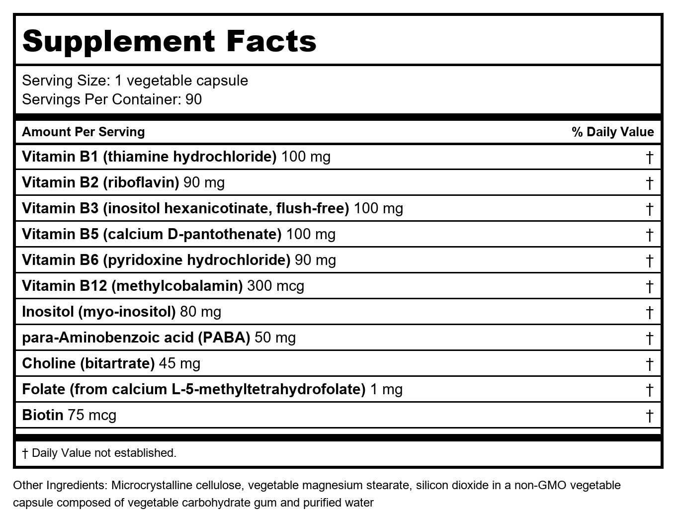 New Roots Herbal Ultra B Complexe 100 mg 90 Gélules