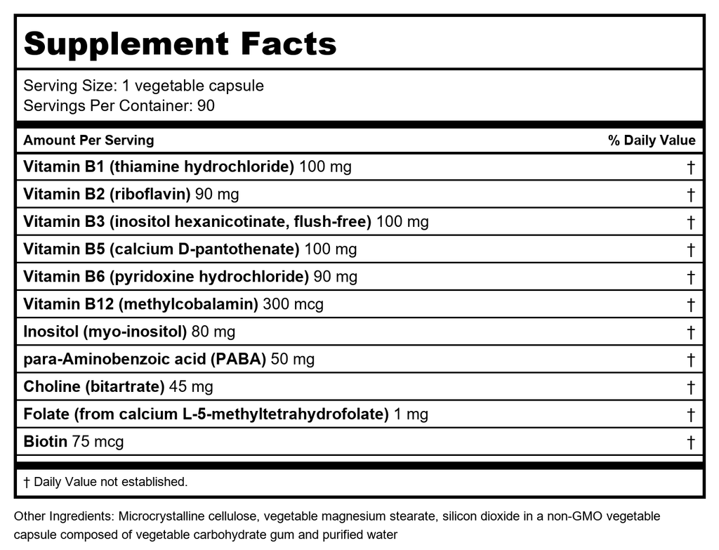 New Roots Herbal Ultra B Complexe 100 mg 90 Gélules